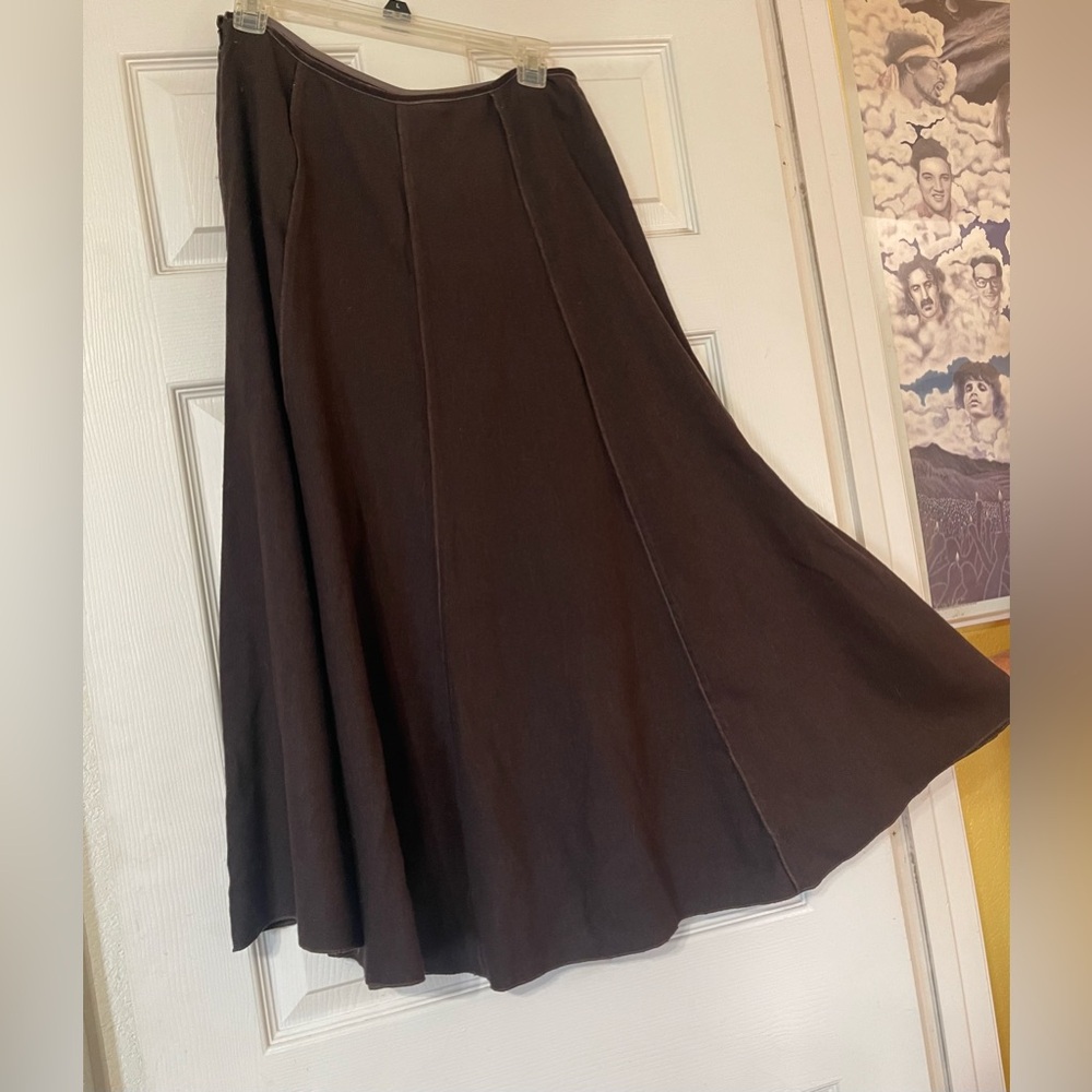 J. Jill Brown Wool Skirt